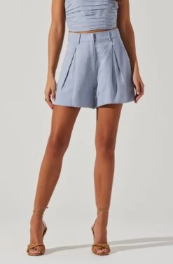 Jacinta High Waist Shorts -Dresses Sales Store ACP7268 SLATEBLUE 3