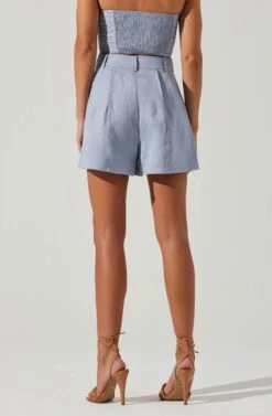 Jacinta High Waist Shorts -Dresses Sales Store ACP7268 SLATEBLUE 4