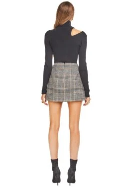Raye Mini Skirt 7 Raye Mini Skirt -Dresses Sales Store ACS9001 BLACK MUSTARD PLAID 03