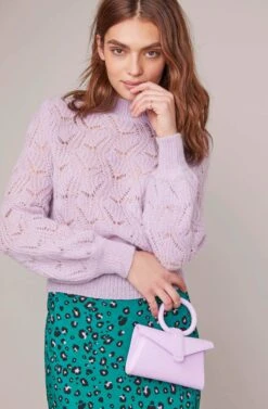 Pamela Leopard Midi Skirt -Dresses Sales Store ACS9022B GREEN LILAC LEOPARD 2A