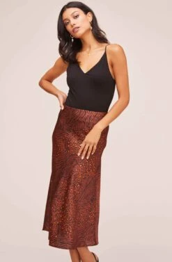 Pamela Animal Print Skirt -Dresses Sales Store ACS9022 RUST ANIMAL 4