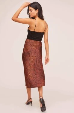 Pamela Animal Print Skirt -Dresses Sales Store ACS9022 RUST ANIMAL 5