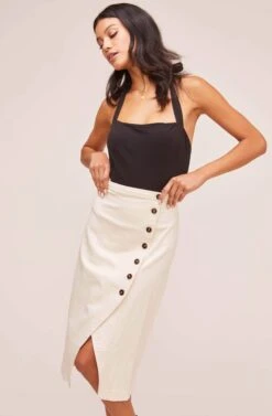 Eileen Midi Skirt -Dresses Sales Store ACS9026 NATURAL 3A