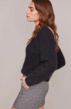 Trina Mini Skirt -Dresses Sales Store ACS9031 BLACK WHITE HOUNDSTOOTH 3A