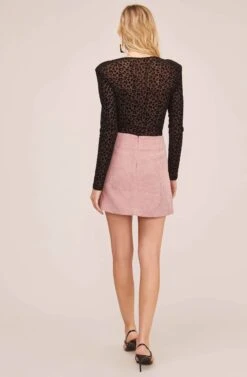 Uma Mini Skirt -Dresses Sales Store ACS9033 DUSTY PINK 3