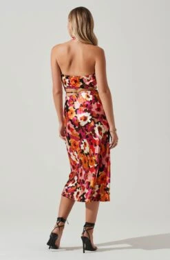 Nava Floral Midi Skirt -Dresses Sales Store ACS9045S REDFLORAL 6