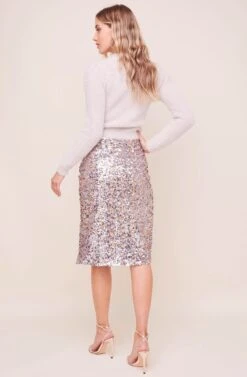 Elaine Sequin Midi Skirt -Dresses Sales Store ACS9057 PINK BLUEMULTI 3