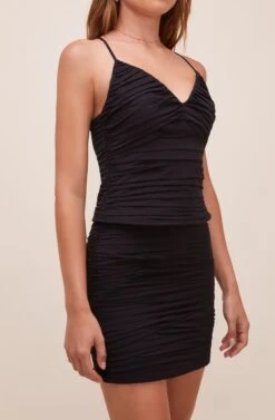 Reanna Pleated Mini Skirt -Dresses Sales Store ACS9060 BLACK 4