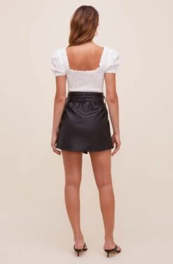 Briar Faux Leather Skirt -Dresses Sales Store ACS9061 BLACK 5