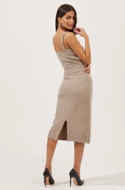 Belmont Knit Midi Skirt -Dresses Sales Store ACS9063 TAUPEGREYMARL 2