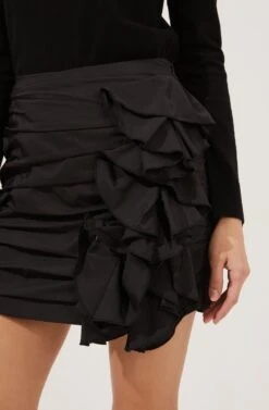 All The Frills Ruffle Mini Skirt -Dresses Sales Store ACS9069 BLACK 4