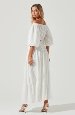 Balboa Tiered Maxi Skirt -Dresses Sales Store ACS9080 WHITE 3