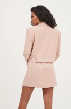 Woodbury Buttoned Side Slit Mini Skirt -Dresses Sales Store ACS9081 BLUSH 5