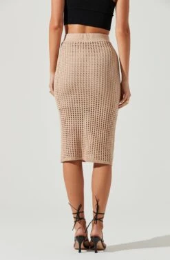 Halsey Crochet Midi Skirt -Dresses Sales Store ACS9084 NATURAL 5