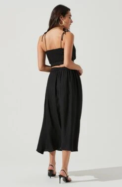 Terra Bella High Waist Midi Skirt -Dresses Sales Store ACS9085 BLACK 3