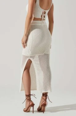 Carlina Crochet Midi Skirt -Dresses Sales Store ACS9118 WHITE 3 79cd8150 d70d 475a ad51 5a7ae51269b1