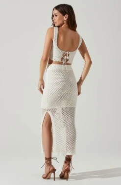 Carlina Crochet Midi Skirt -Dresses Sales Store ACS9118 WHITE 4 89f84320 c2c6 4929 95b4 ddc78260c4f7