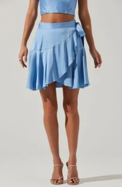 Ellery Ruffle Mini Skirt -Dresses Sales Store ACS9122 SKYBLUE 3