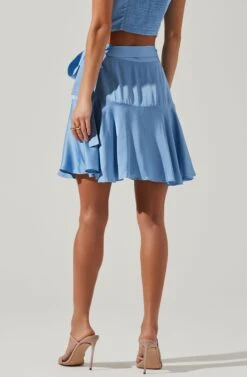 Ellery Ruffle Mini Skirt -Dresses Sales Store ACS9122 SKYBLUE 4