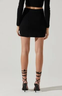 Raven Mini Skirt -Dresses Sales Store ACS9127 BLACK 4