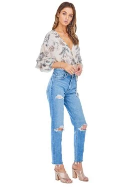 Willow Bodysuit -Dresses Sales Store ACT13356 DUSTY BLUSH FLORAL 02