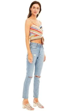 Camille Top -Dresses Sales Store ACT13580 RED BLUE STRIPE 02