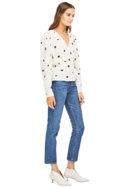 Mia Top -Dresses Sales Store ACT13863 CREAM BLACK DOT 02