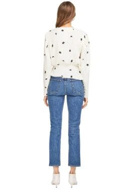 Mia Top -Dresses Sales Store ACT13863 CREAM BLACK DOT 03