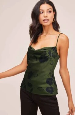 Darla Floral Tank Top -Dresses Sales Store ACT15035C GREEN FLORAL 2