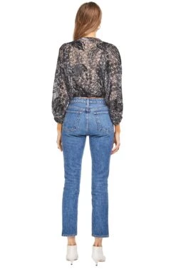 Shawna Top -Dresses Sales Store ACT15037 BLACK LILAC FLORAL 03