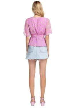 Stevie Floral Top -Dresses Sales Store ACT15250 VIVID VIOLET FLORAL 03 b30df148 c18d 4e7b bdf6 a58795d6bd67