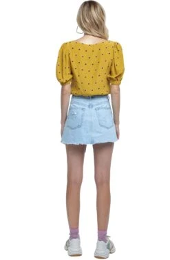 Drew Polka Dot Crop Top -Dresses Sales Store ACT15306 MUSTARD DOT 3