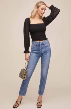 Teri Smocked Top -Dresses Sales Store ACT15397B BLACK 1 c6d5c31e cd2a 4bbc 8828 4ce273c5b4a7