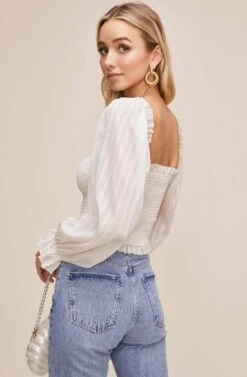 Teri Smocked Top -Dresses Sales Store ACT15397B IVORY 4 7b772b15 0b36 49f2 9782 8e3457c9b738