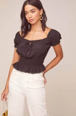 Romy Top -Dresses Sales Store ACT15482 BLACK 2