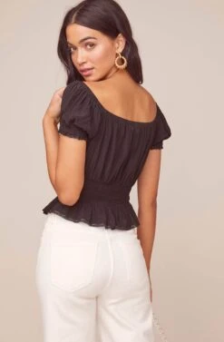 Romy Top -Dresses Sales Store ACT15482 BLACK 4