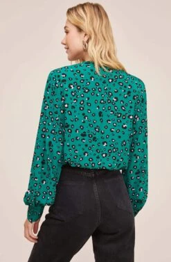 Trixie Leopard Print Bodysuit -Dresses Sales Store ACT15536B GREEN LILAC LEOPARD 5