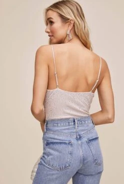 Stardust Embellished Bodysuit -Dresses Sales Store ACT15646 SANDSTONE 5