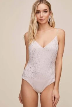 Stardust Embellished Bodysuit -Dresses Sales Store ACT15646 SANDSTONE 6