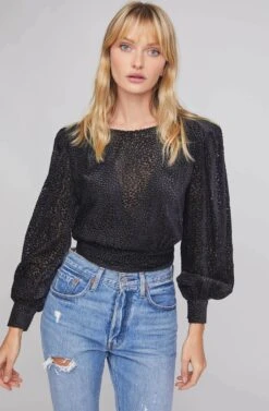 Ronan Velvet Tie Back Top -Dresses Sales Store ACT15677 STARRY NIGHT 2A