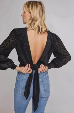 Ronan Velvet Tie Back Top -Dresses Sales Store ACT15677 STARRY NIGHT 6A