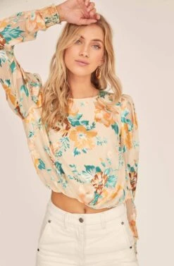 Muffy Floral Jacquard Top