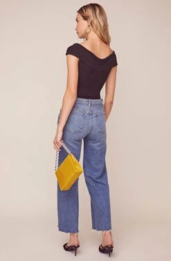 Tristyn Twist Front Bodysuit -Dresses Sales Store ACT15884 BLACK 3