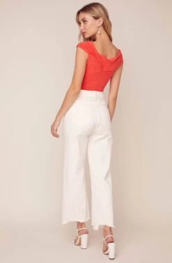 Tristyn Twist Front Bodysuit -Dresses Sales Store ACT15884 WATERMELTON 7