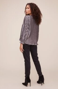 Holly Pleated Top -Dresses Sales Store ACT16226 STEEL 4