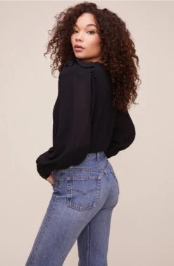 Matilda Wrap Bodysuit -Dresses Sales Store ACT16238VG BLACK 4