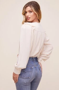 Matilda Wrap Bodysuit -Dresses Sales Store ACT16238VG CREAM 5