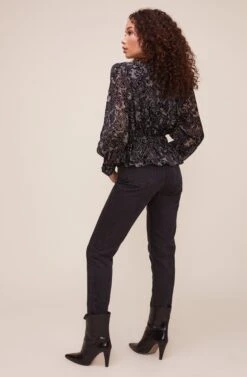 Rebecca Paisley Top -Dresses Sales Store ACT16266BOV BLACK PAISLEY 3