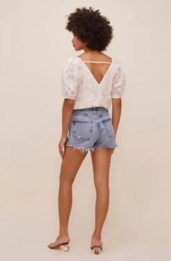 Colby Puff Sleeve Bodysuit -Dresses Sales Store ACT16402 CREAM 5