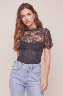 Lacie Bustier Lace Bodysuit -Dresses Sales Store ACT16438 BLACK 1